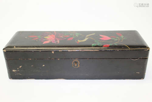 Chinese lacquered wood box.