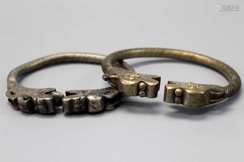 Chinese silver bracelet.