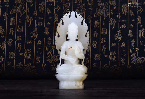 1949-1966, A GUANYIN PATTREN HETIAN JADE STATUE