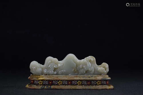 19TH CENTURY, A HETIAN JADE PENHOLDER, LATE QING DYNASTY