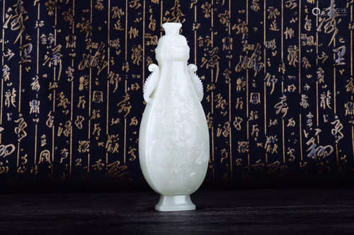 1949-1966, A PICAPICA DESIGN HETIAN JADE BAS-RELIEF VASE