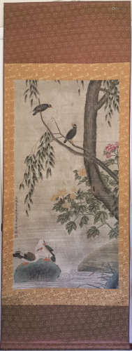 17-19TH CENTURY, BIANJINGZHAO PAINTING <PARROTS&MYNAS>, QING DYNASTY