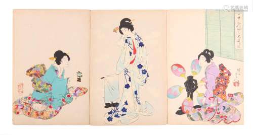 TOYOHARA CHIKANOBU (1838 - 1912). Woodblock prints