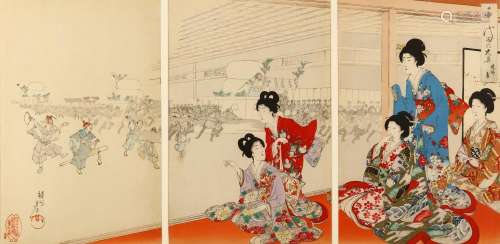 TOYOHARA CHIKANOBU (1838 - 1912). Woodblock prints