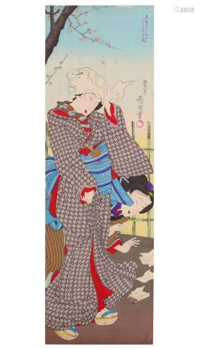 TOYOHARA KUNICHIKA (1835 - 1900) A woodblock print