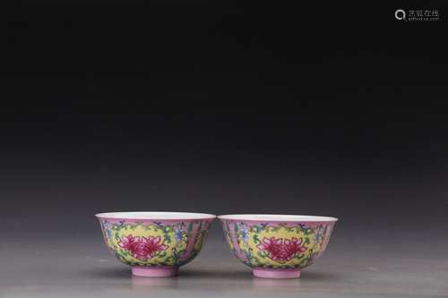 A PAIR OF FAMILLE ROSE BOWLS, DAOGUANG MARK