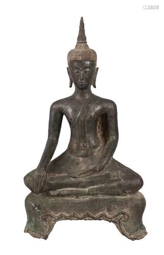 A Thai bronze buddha