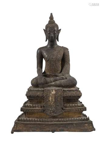 A Thai bronze buddha