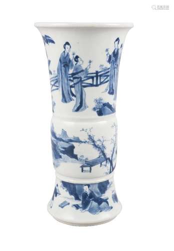 A Chinese porcelain beaker vase