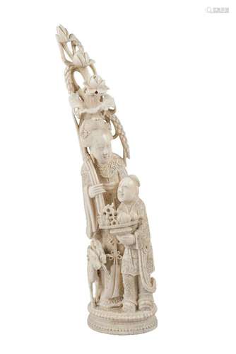 A Chinese Canton ivory figure