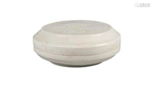 A Chinese porcelain Song style circular seal paste box and cover