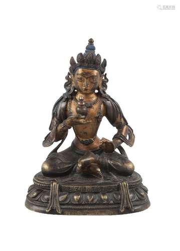 A Sino-Tibetan bronze figure of Tara