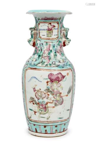 A Chinese porcelain baluster vase
