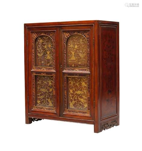 A Chinese stained hardwood cabinet