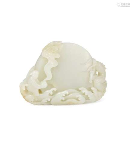 A Chinese white jade carving