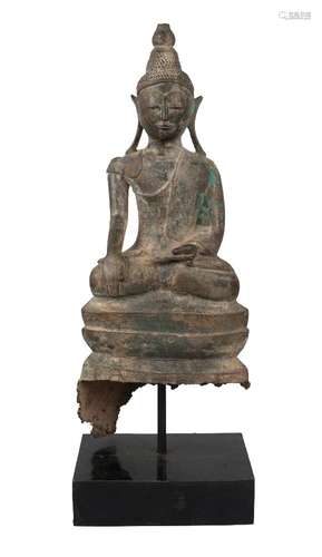 A Burmese bronze Buddha