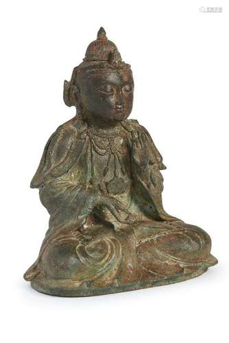 A Chinese bronze figure of Buddha