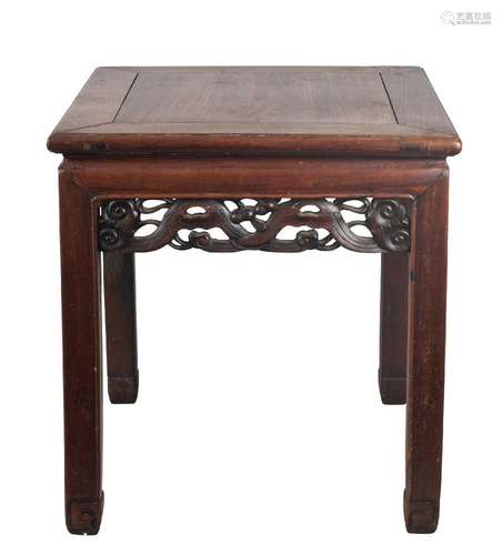 A Chinese hardwood square table