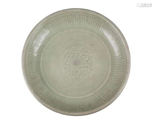 A Chinese grey stoneware Longquan celadon glazed bowl