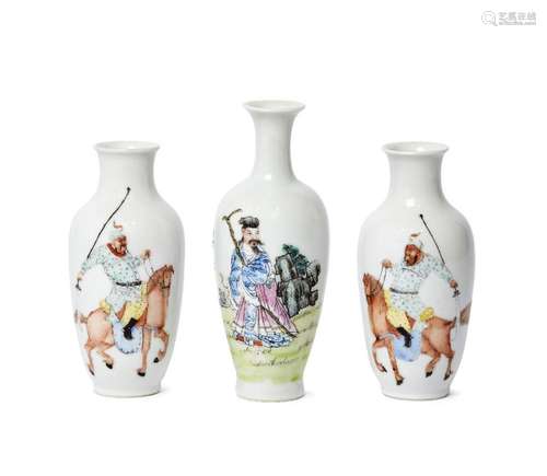 A pair of Chinese porcelain baluster vases