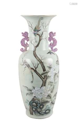 A large Chinese porcelain baluster vase