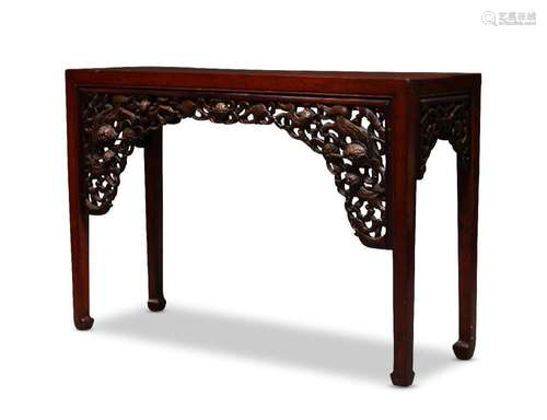 A Chinese stained elm altar table