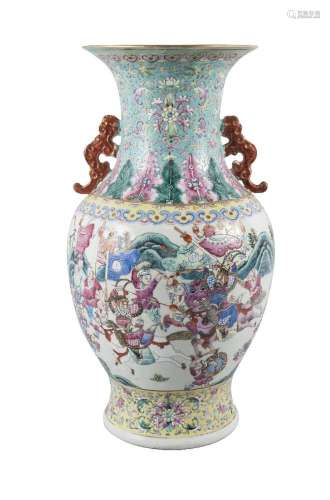 A large Chinese porcelain baluster vase