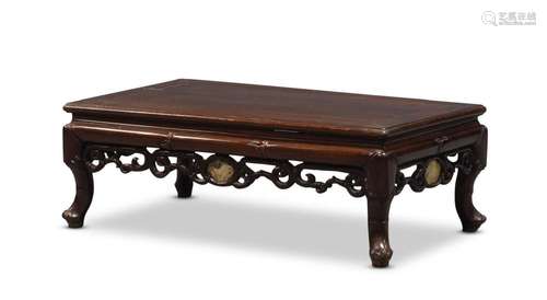 A Chinese hardwood low table