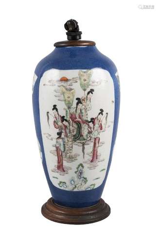 A Chinese porcelain baluster vase