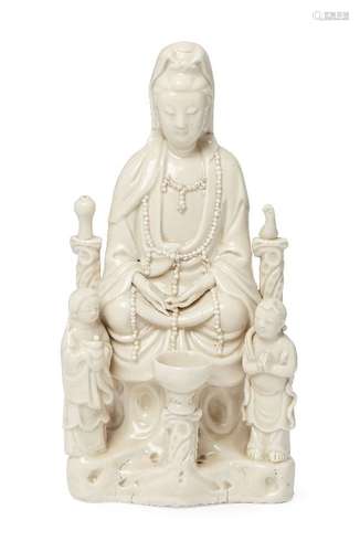 A Chinese Dehua porcelain figure group