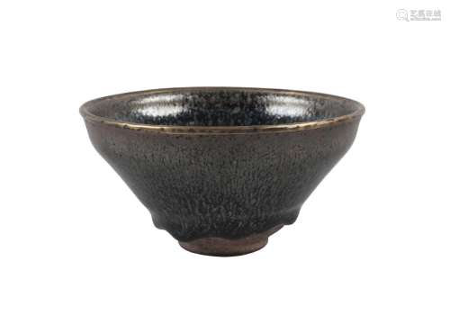 A Chinese yuteki tenmoku 'oil spot' tea bowl
