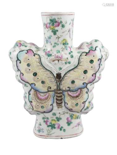 A Chinese porcelain 'butterfly' vase