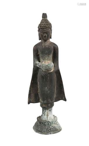 A Thai bronze figure of buddha