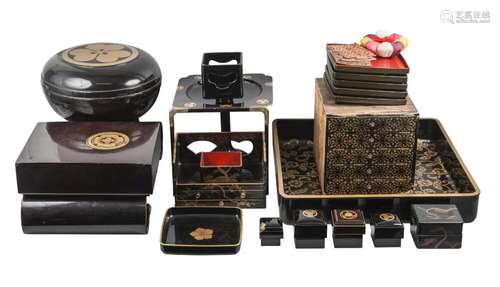 A collection of Japanese lacquer