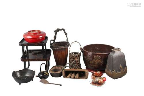 A collection of Japanese objects