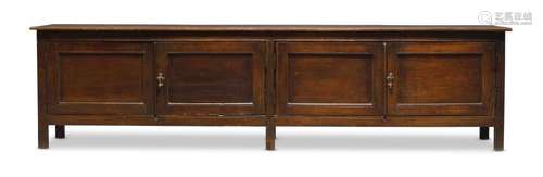 A large hardwood low cabinet