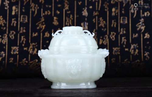 1949-1966, A HETIAN JADE BAS-RELIEF CENSER