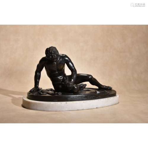 An Italian patinated bronze model of the Capitoline Dying Gaul
