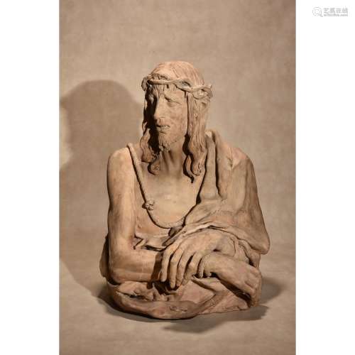 An Italian sculpted terracotta half-length bust