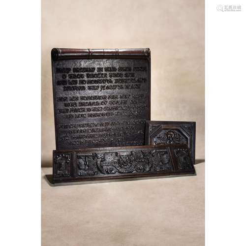 A carved oak plaque with the poem Sleep Sweetly