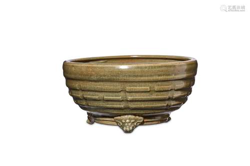 A CHINESE CELADON ‘TRIGRAM’ TRIPOD CENSER. Ming Dy