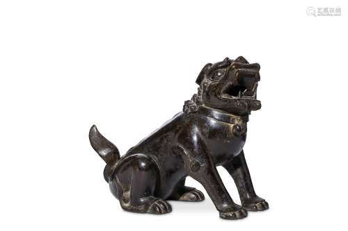 A CHINESE BRONZE ‘LION’ INCENSE BURNER. Ming Dynas