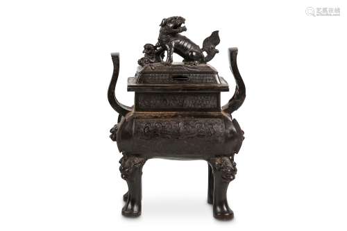 A CHINESE BRONZE INCENSE BURNER. Ming Dynasty. Of