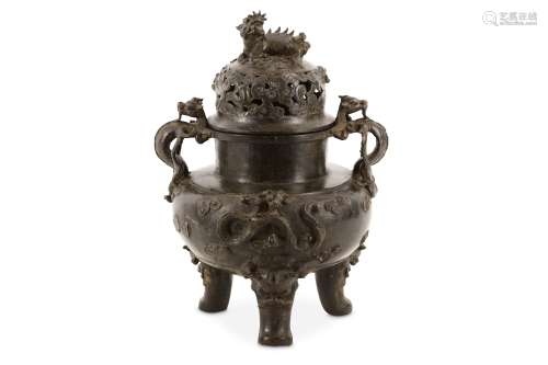 A CHINESE BRONZE INCENSE BURNER. Ming Dynasty The