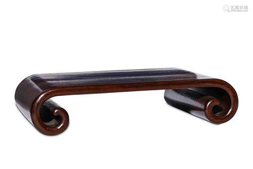 A CHINESE HARDWOOD SCROLL-FORM STAND Qing Dynasty.