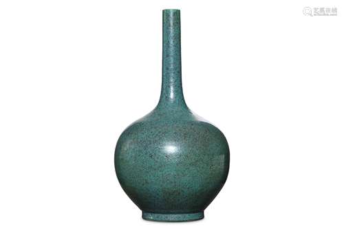 A CHINESE ROBIN'S-EGG GLAZED PEAR-SHAPED VASE. Qin