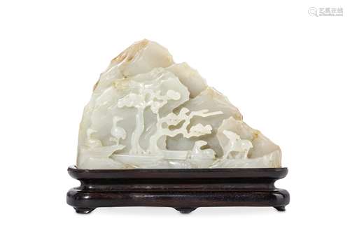 A CHINESE JADE ‘MOUNTAIN’ CARVING. Qing Dynasty.