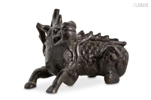 A CHINESE BRONZE ‘QILIN’ WATER DROPPER.