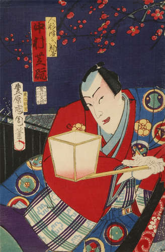 FOUR JAPANESE WOODBLOCK PRINTS, UKIYO-E EDO AND MEIJI PERIODS The first by Toyokuni III (1786-