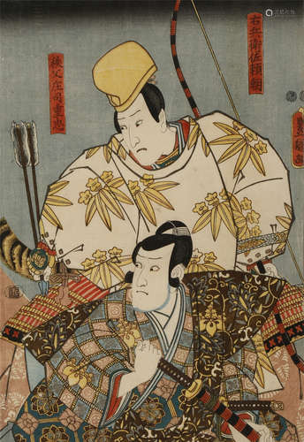 FOUR JAPANESE WOODBLOCK PRINTS, UKIYO-E EDO AND MEIJI PERIODS Two by Toyokuni III (1786-1865), one